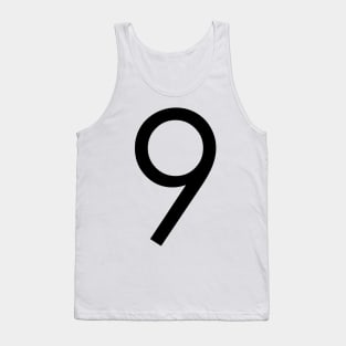 Simple Black Number #9 Nine Tank Top